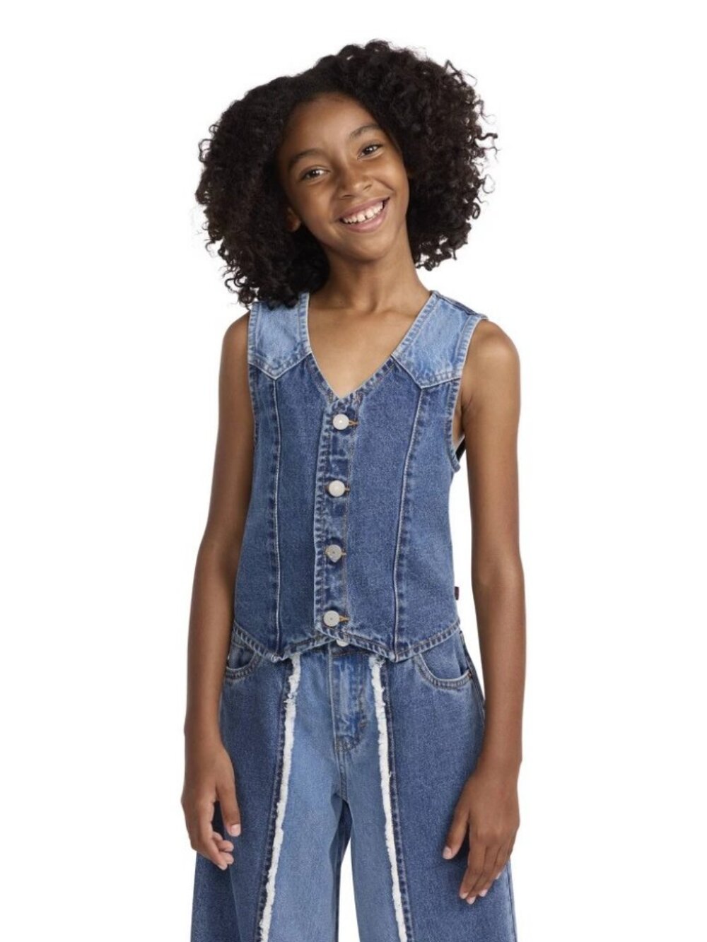 Levi's® Girls' Rodeo Denim Vest - Blue Wash M